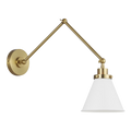 VISUAL COMFORT & CO., WELLFLEET DOUBLE ARM CONE TASK SCONCE, WALL SCONCES