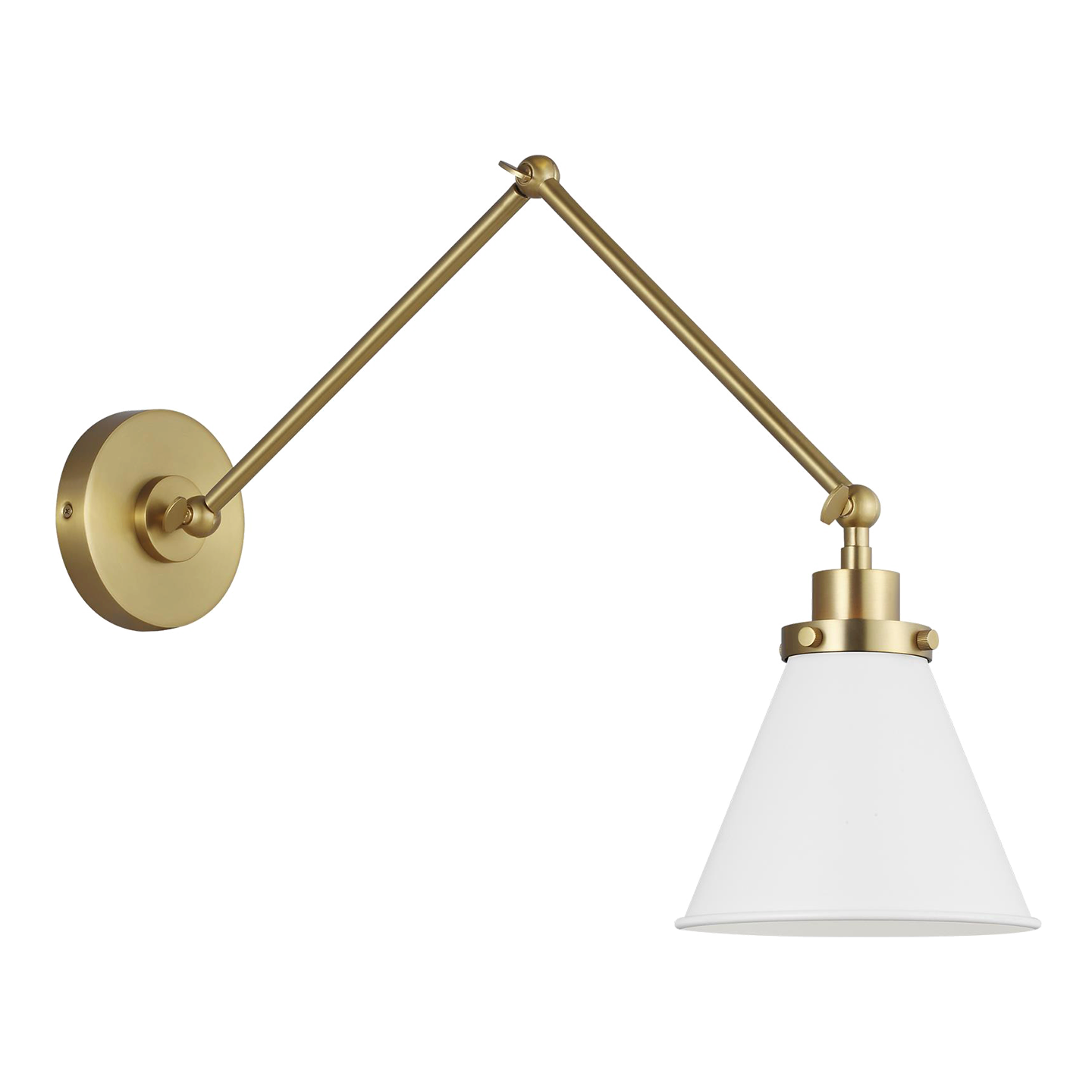 VISUAL COMFORT & CO., WELLFLEET DOUBLE ARM CONE TASK SCONCE, WALL SCONCES