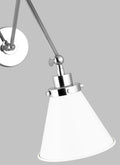 VISUAL COMFORT STUDIO, WELLFLEET DOUBLE ARM CONE TASK SCONCE, WALL SCONCES