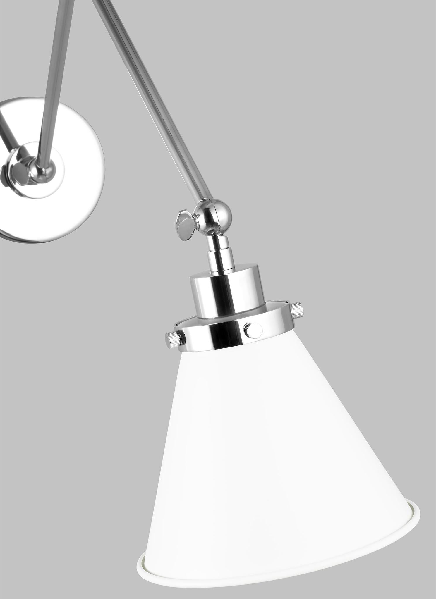 VISUAL COMFORT STUDIO, WELLFLEET DOUBLE ARM CONE TASK SCONCE, WALL SCONCES