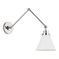 VISUAL COMFORT & CO., WELLFLEET DOUBLE ARM CONE TASK SCONCE, WALL SCONCES