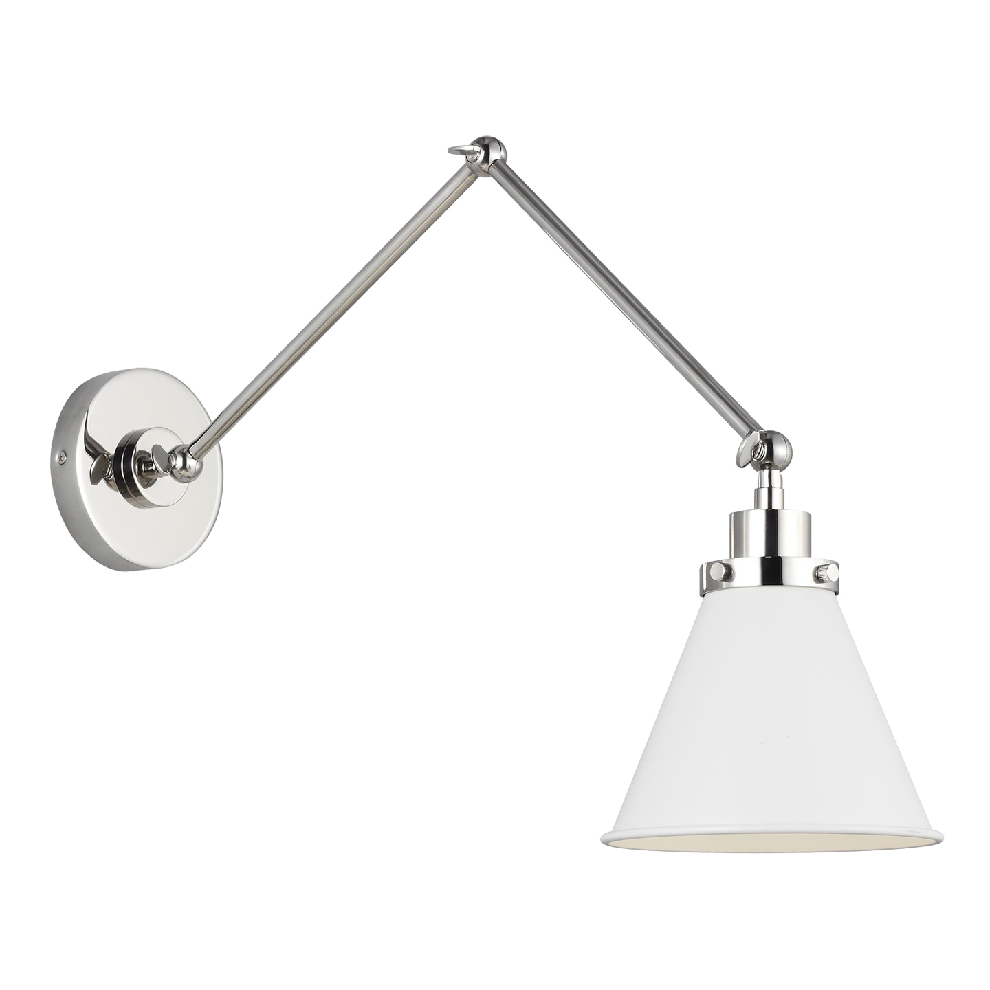 VISUAL COMFORT & CO., WELLFLEET DOUBLE ARM CONE TASK SCONCE, WALL SCONCES