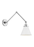 VISUAL COMFORT & CO., WELLFLEET DOUBLE ARM CONE TASK SCONCE, WALL SCONCES