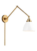 VISUAL COMFORT & CO., WELLFLEET DOUBLE ARM DOME TASK SCONCE, WALL SCONCES