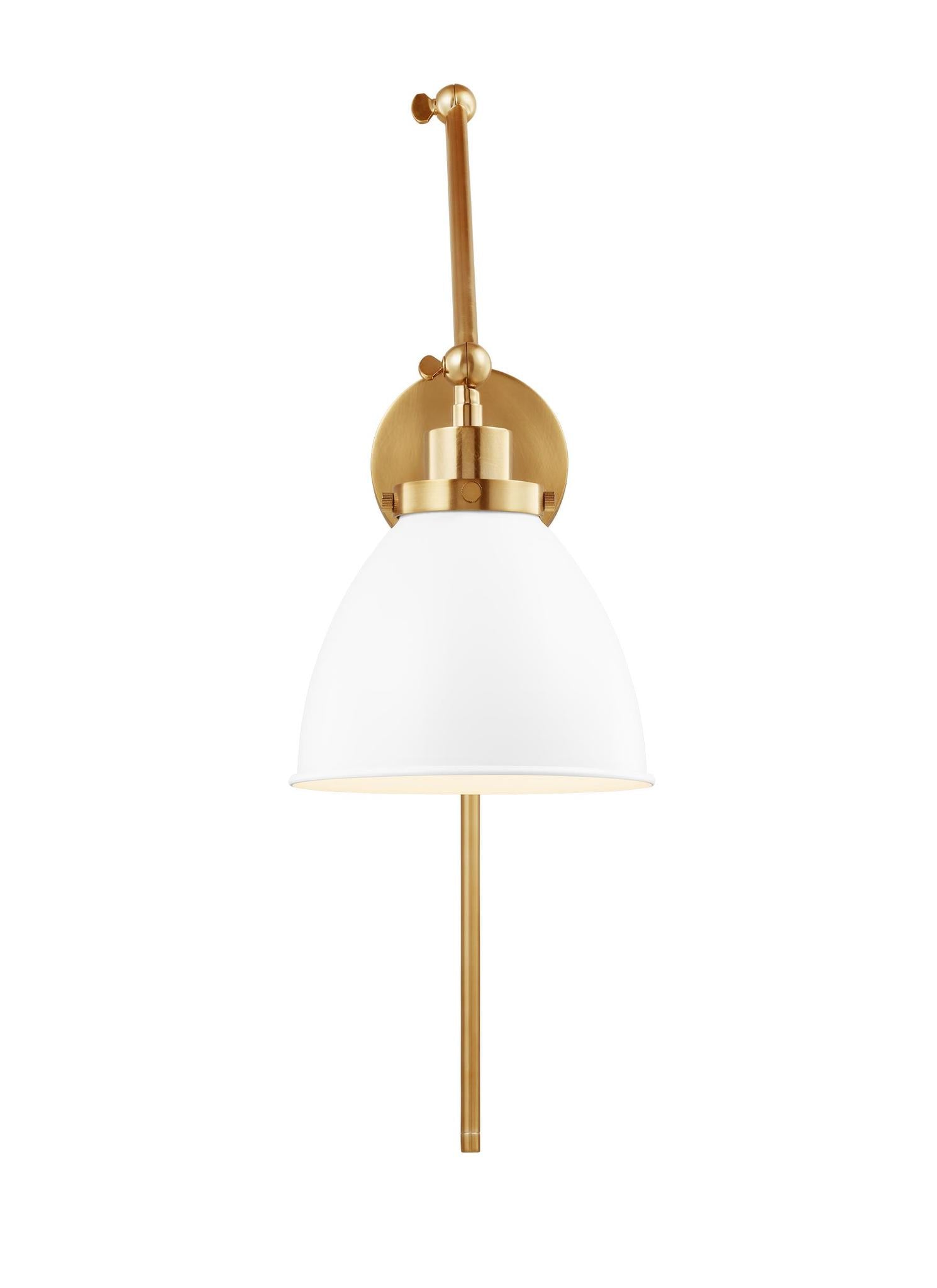 VISUAL COMFORT & CO., WELLFLEET DOUBLE ARM DOME TASK SCONCE, WALL SCONCES