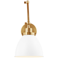 VISUAL COMFORT & CO., WELLFLEET DOUBLE ARM DOME TASK SCONCE, WALL SCONCES
