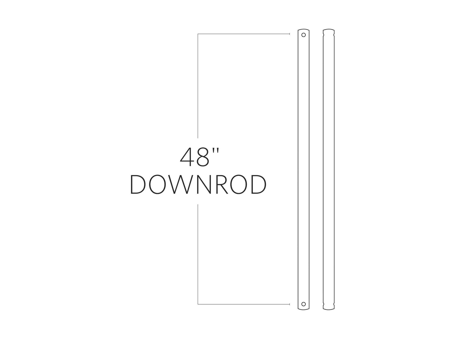 VISUAL COMFORT & CO. DOWNROD | DR48MBK - DO NOT SHOW ON WEBSITE