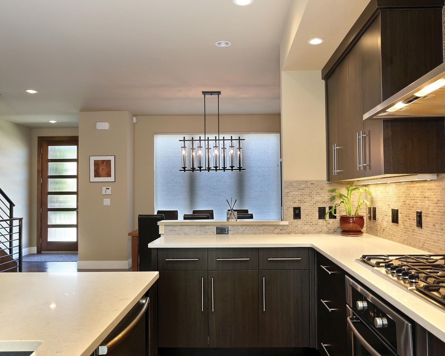 GENERATION LIGHTING, ETHAN LINEAR CHANDELIER, CHANDELIER LIGHT
