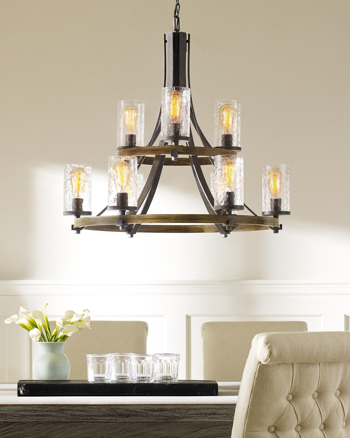 VISUAL COMFORT & CO., ANGELO TWO-TIER CHANDELIER, CHANDELIER LIGHT