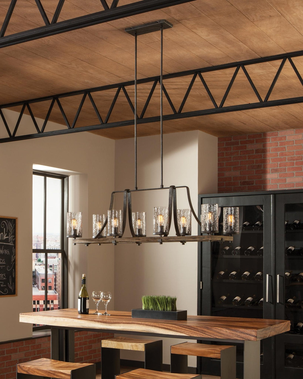 VISUAL COMFORT & CO., ANGELO LINEAR CHANDELIER, CHANDELIER LIGHT