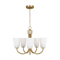 GENERATION LIGHTING, MILES FIVE LIGHT CHANDELIER, CHANDELIER LIGHT