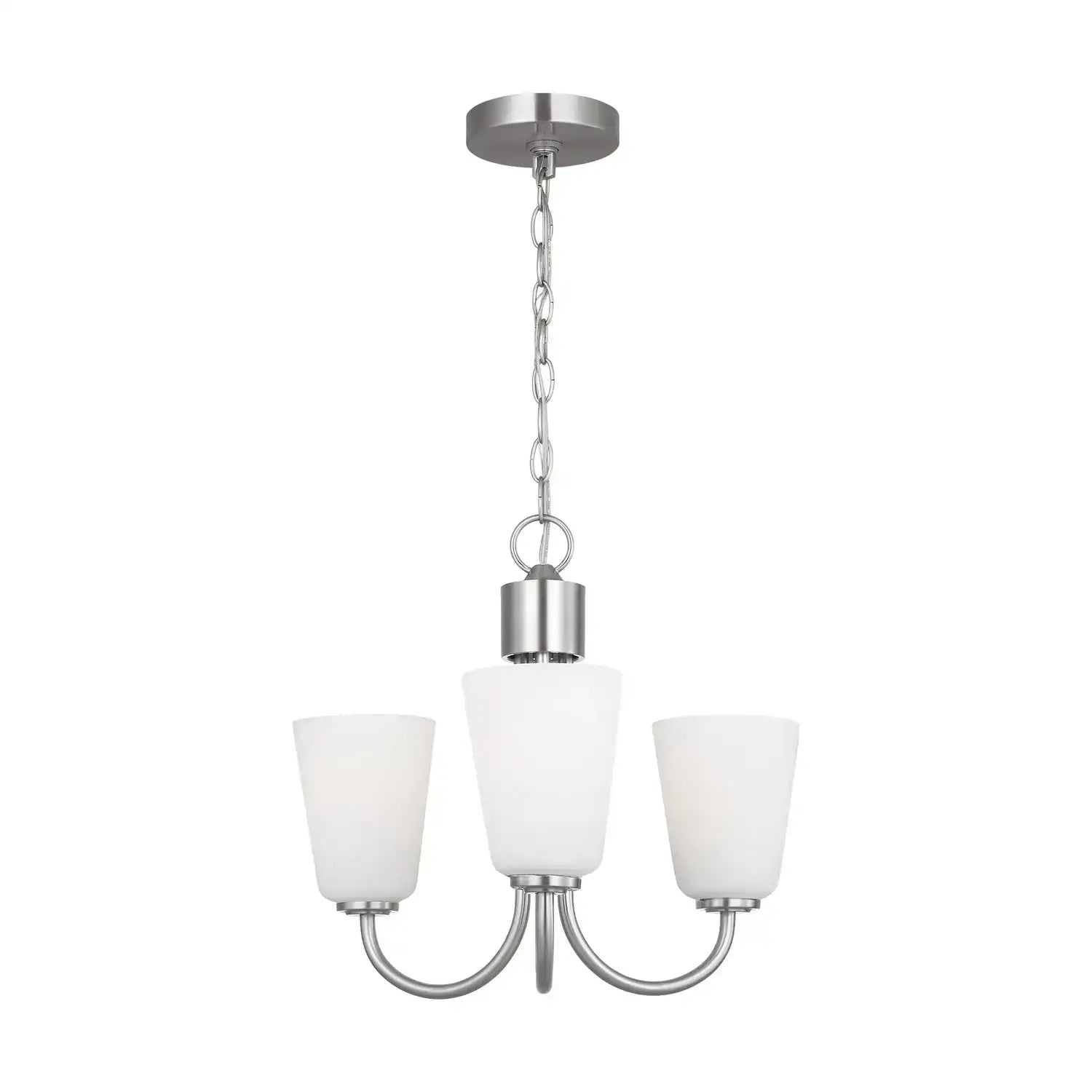 GENERATION LIGHTING, MILES THREE LIGHT CHANDELIER, CHANDELIER LIGHT