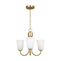GENERATION LIGHTING, MILES THREE LIGHT CHANDELIER, CHANDELIER LIGHT