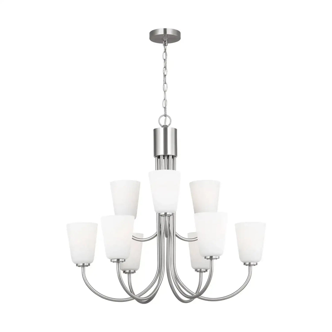 GENERATION LIGHTING, MILES NINE LIGHT CHANDELIER, CHANDELIER LIGHT
