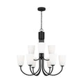 GENERATION LIGHTING, MILES NINE LIGHT CHANDELIER, CHANDELIER LIGHT