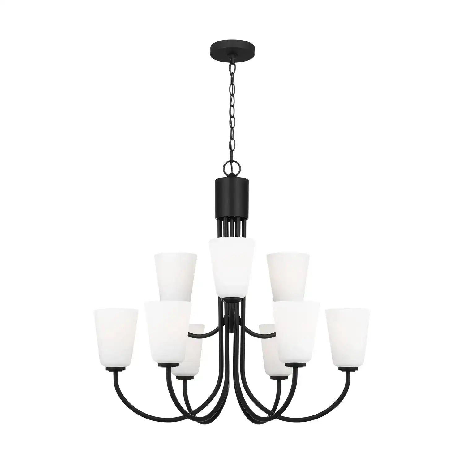 GENERATION LIGHTING, MILES NINE LIGHT CHANDELIER, CHANDELIER LIGHT