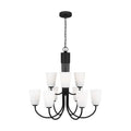 GENERATION LIGHTING, MILES NINE LIGHT CHANDELIER, CHANDELIER LIGHT