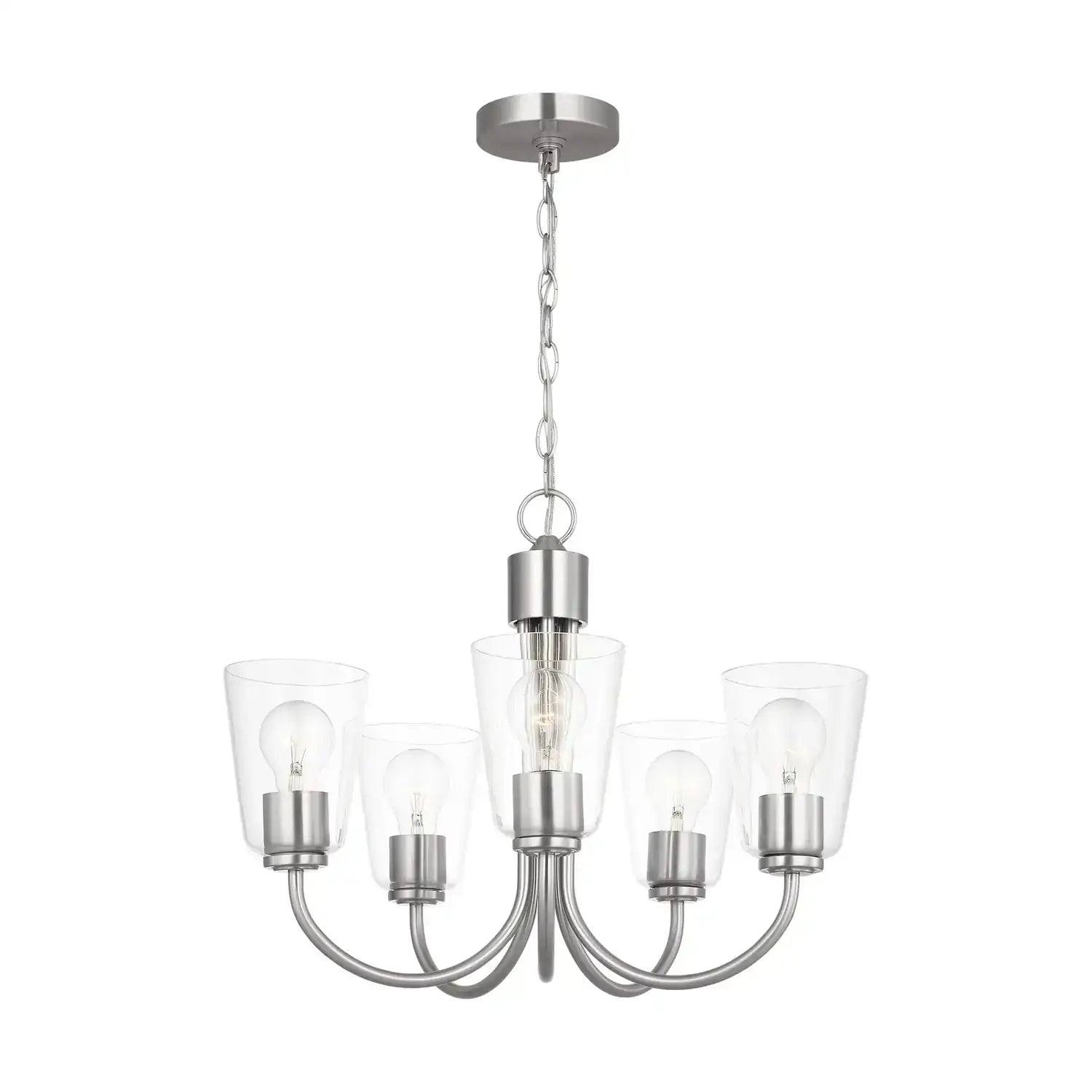 GENERATION LIGHTING, MILES FIVE LIGHT CHANDELIER, CHANDELIER LIGHT