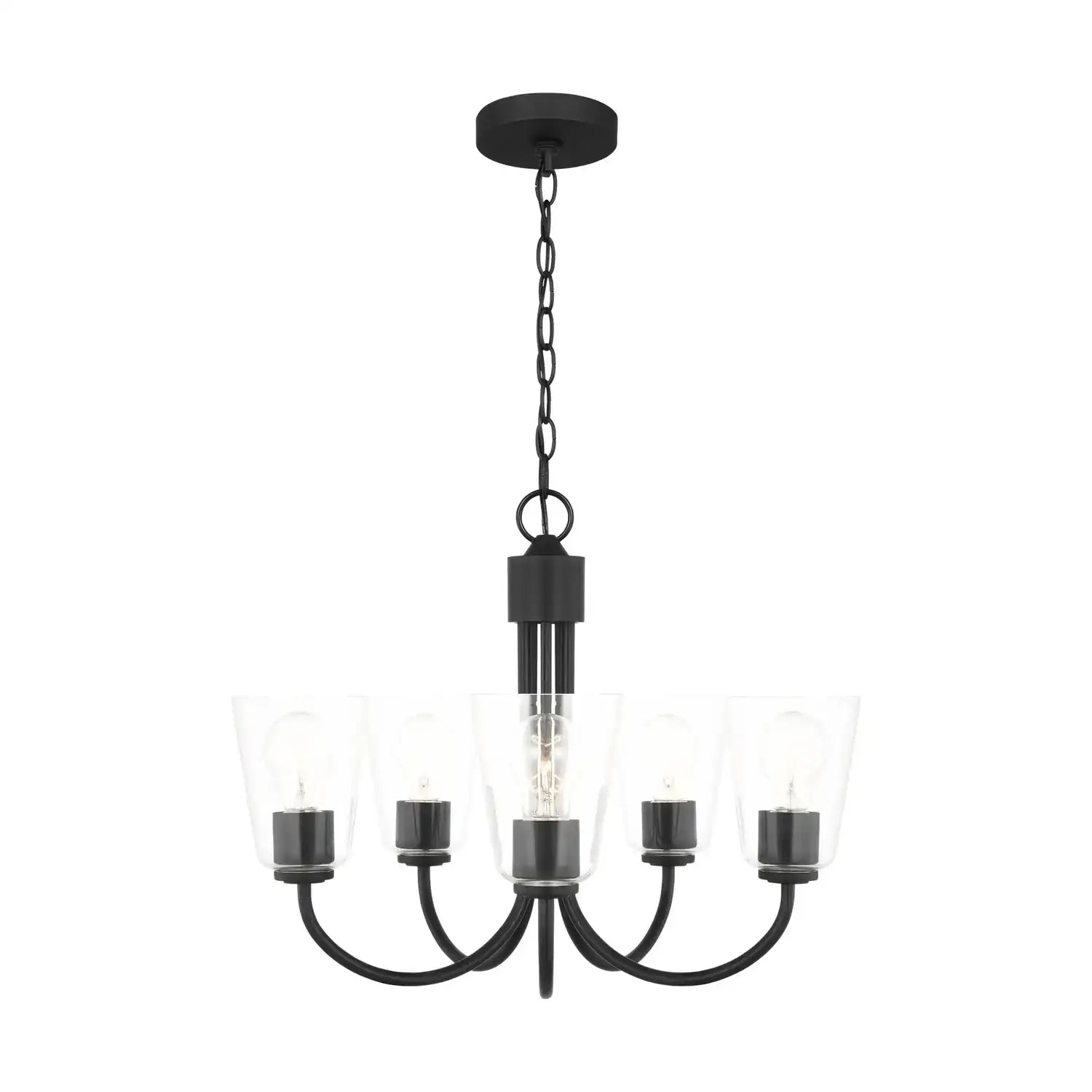 GENERATION LIGHTING, MILES FIVE LIGHT CHANDELIER, CHANDELIER LIGHT