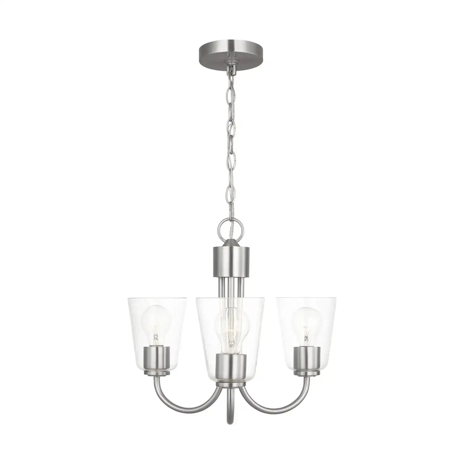 GENERATION LIGHTING, MILES THREE LIGHT CHANDELIER, CHANDELIER LIGHT