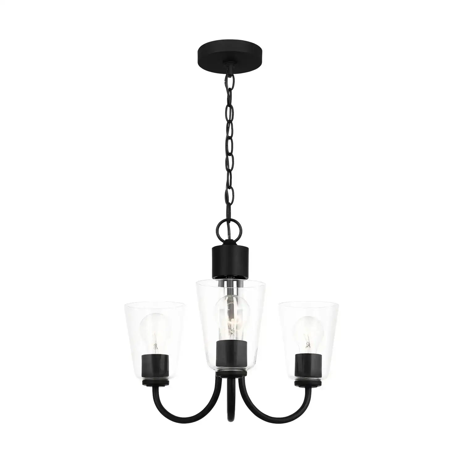 GENERATION LIGHTING, MILES THREE LIGHT CHANDELIER, CHANDELIER LIGHT