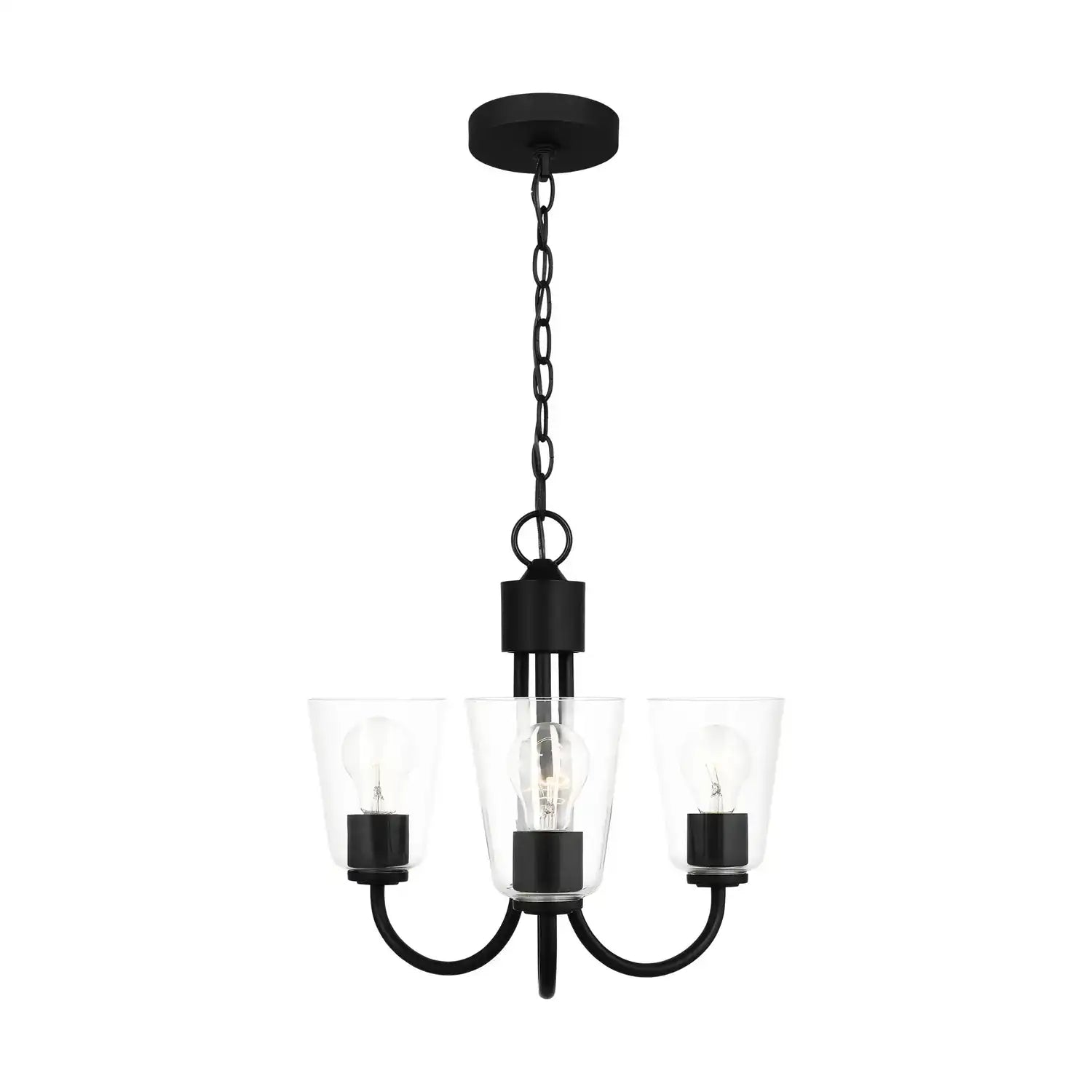 GENERATION LIGHTING, MILES THREE LIGHT CHANDELIER, CHANDELIER LIGHT