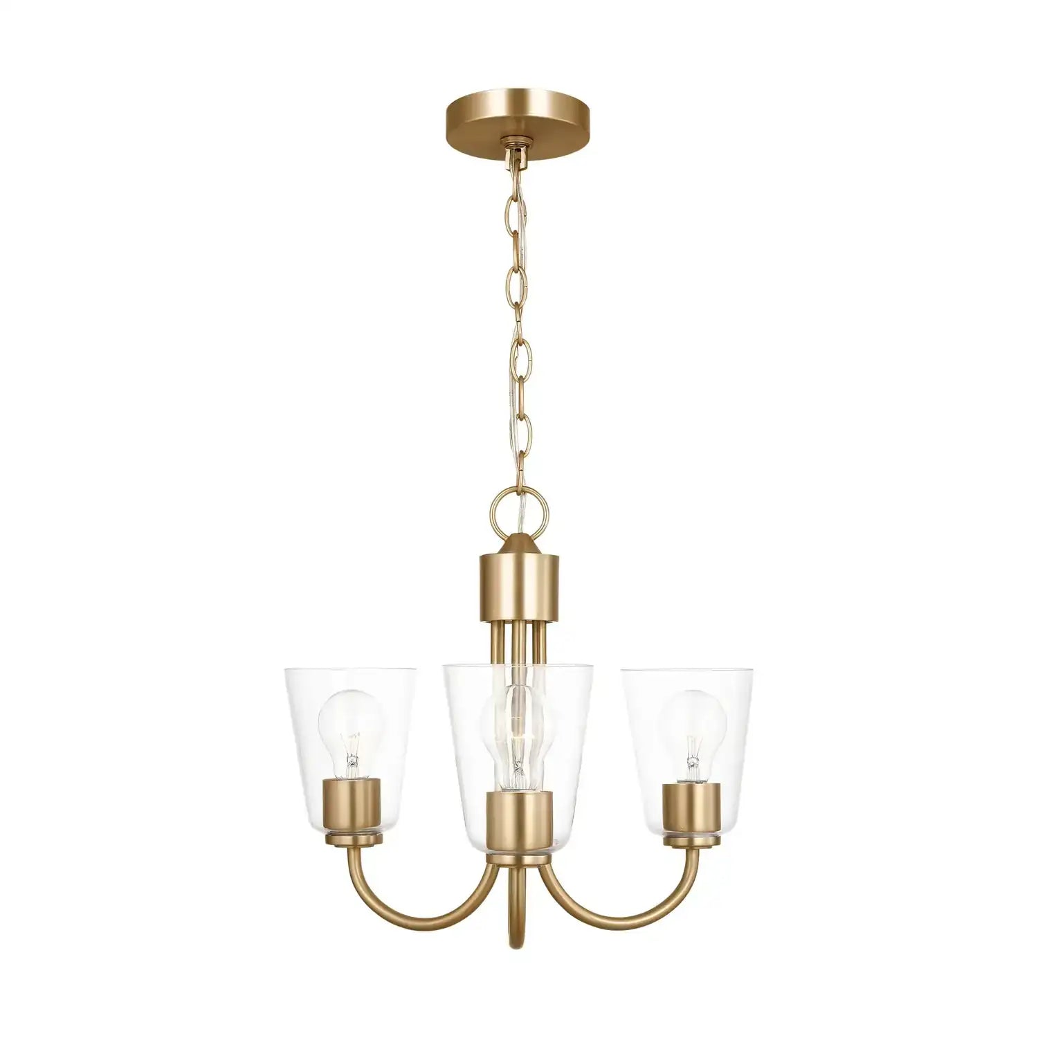 GENERATION LIGHTING, MILES THREE LIGHT CHANDELIER, CHANDELIER LIGHT