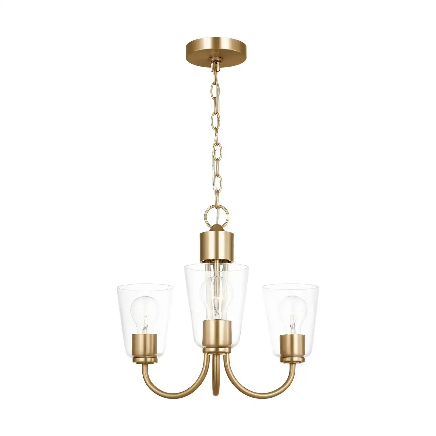 GENERATION LIGHTING, MILES THREE LIGHT CHANDELIER, CHANDELIER LIGHT