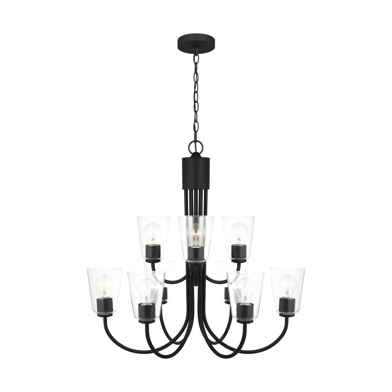 GENERATION LIGHTING, MILES NINE LIGHT CHANDELIER, CHANDELIER LIGHT