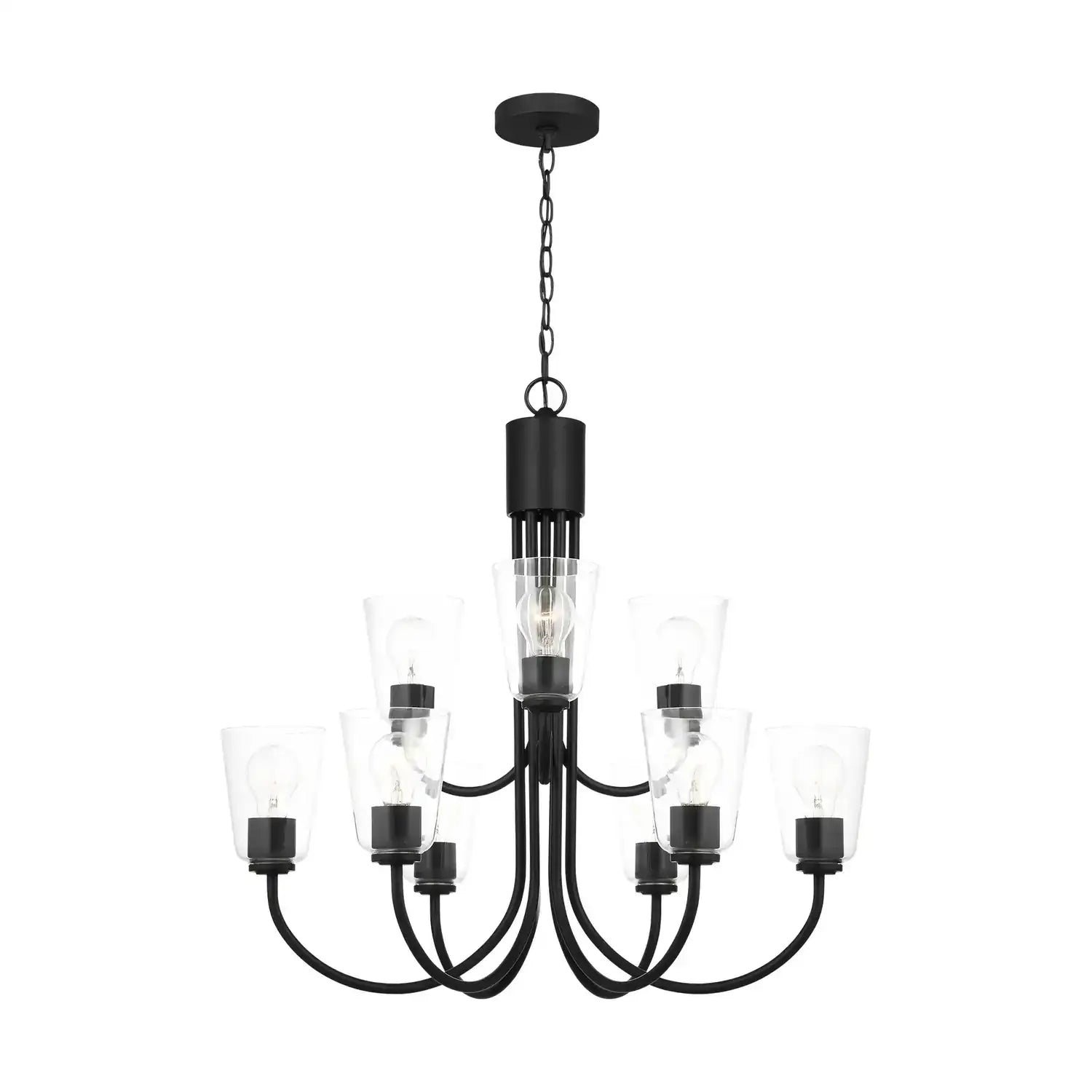 GENERATION LIGHTING, MILES NINE LIGHT CHANDELIER, CHANDELIER LIGHT