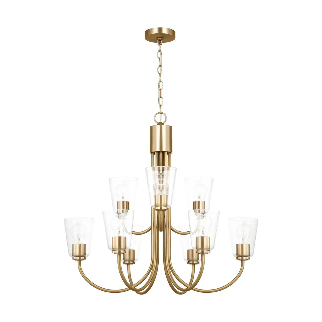 GENERATION LIGHTING, MILES NINE LIGHT CHANDELIER, CHANDELIER LIGHT