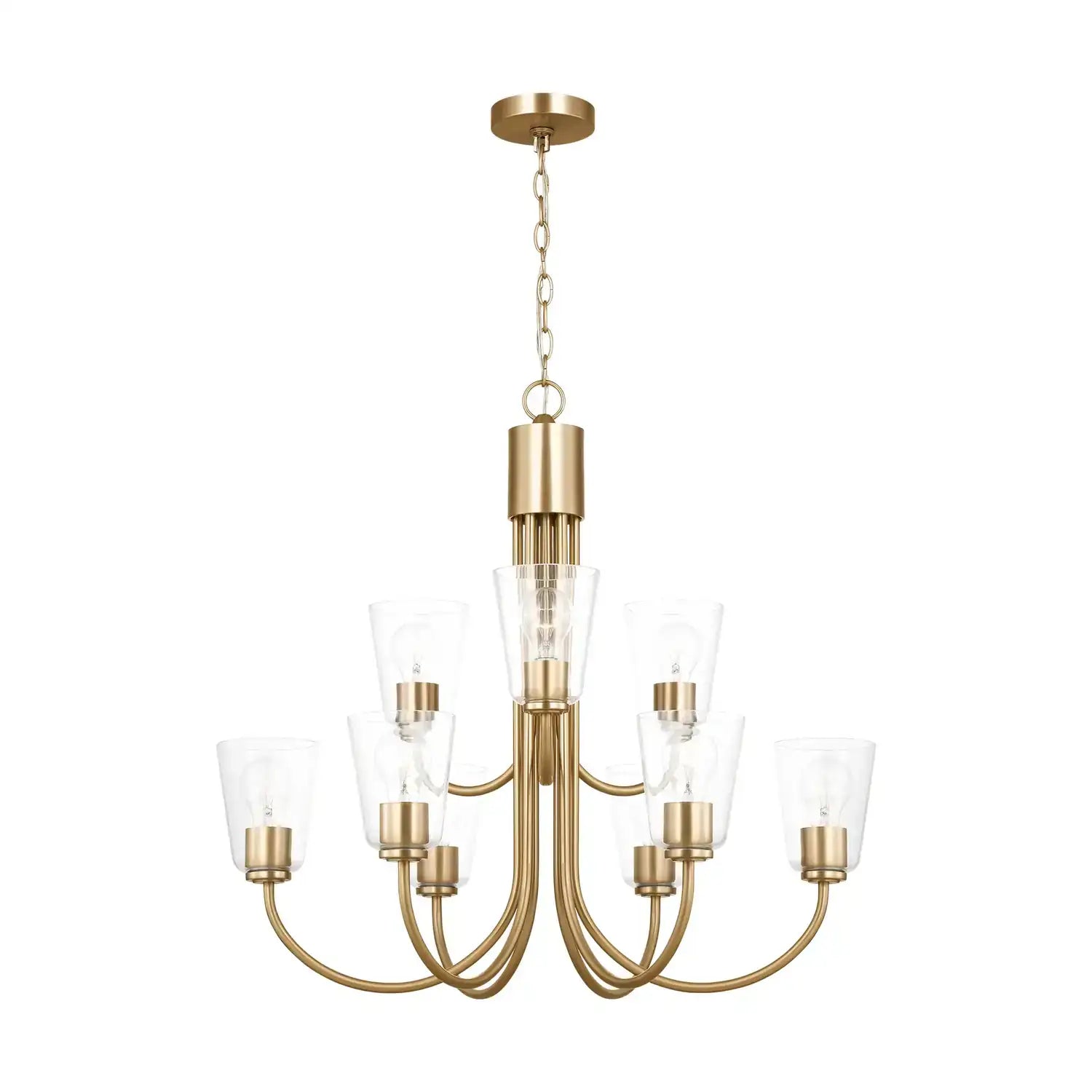 GENERATION LIGHTING, MILES NINE LIGHT CHANDELIER, CHANDELIER LIGHT