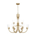 GENERATION LIGHTING, MILES NINE LIGHT CHANDELIER, CHANDELIER LIGHT
