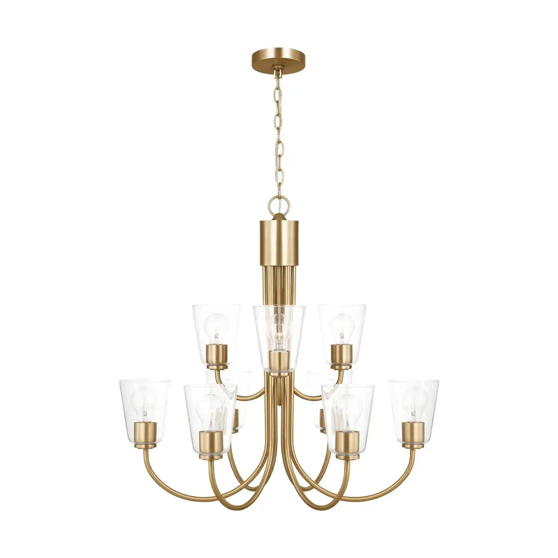 GENERATION LIGHTING, MILES NINE LIGHT CHANDELIER, CHANDELIER LIGHT