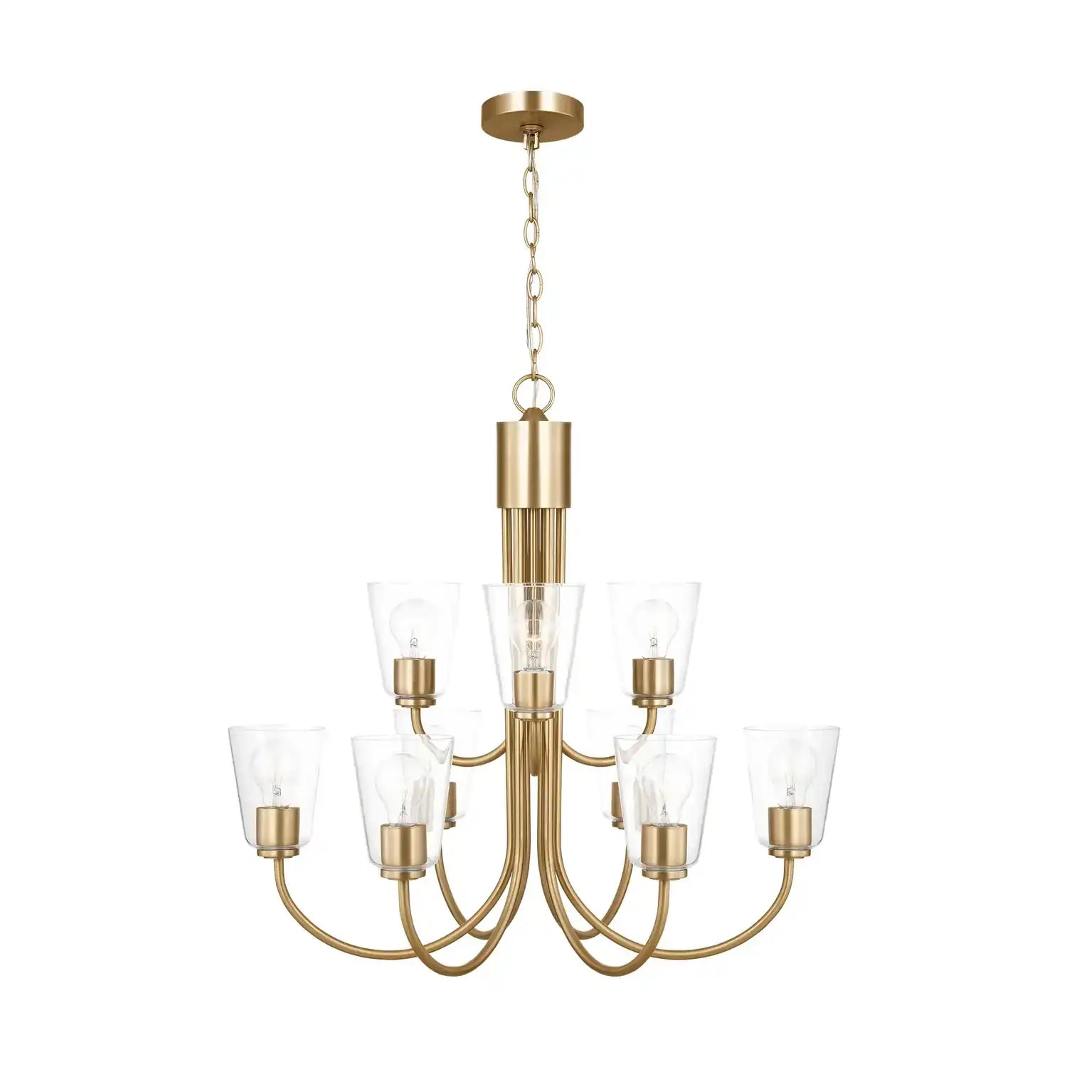 GENERATION LIGHTING, MILES NINE LIGHT CHANDELIER, CHANDELIER LIGHT