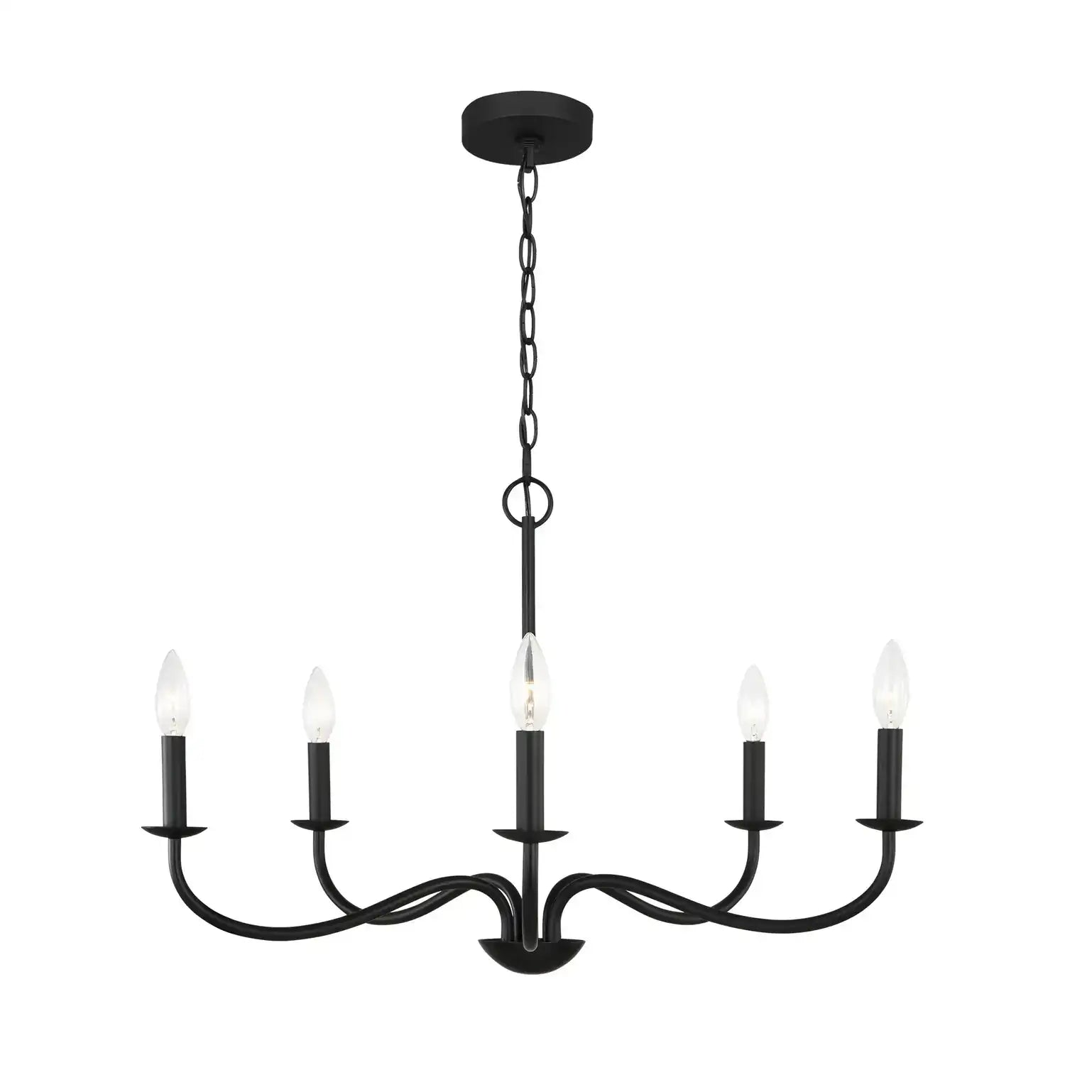 GENERATION LIGHTING, ABELLS FIVE LIGHT CHANDELIER, CHANDELIER LIGHT
