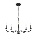 GENERATION LIGHTING, ABELLS FIVE LIGHT CHANDELIER, CHANDELIER LIGHT
