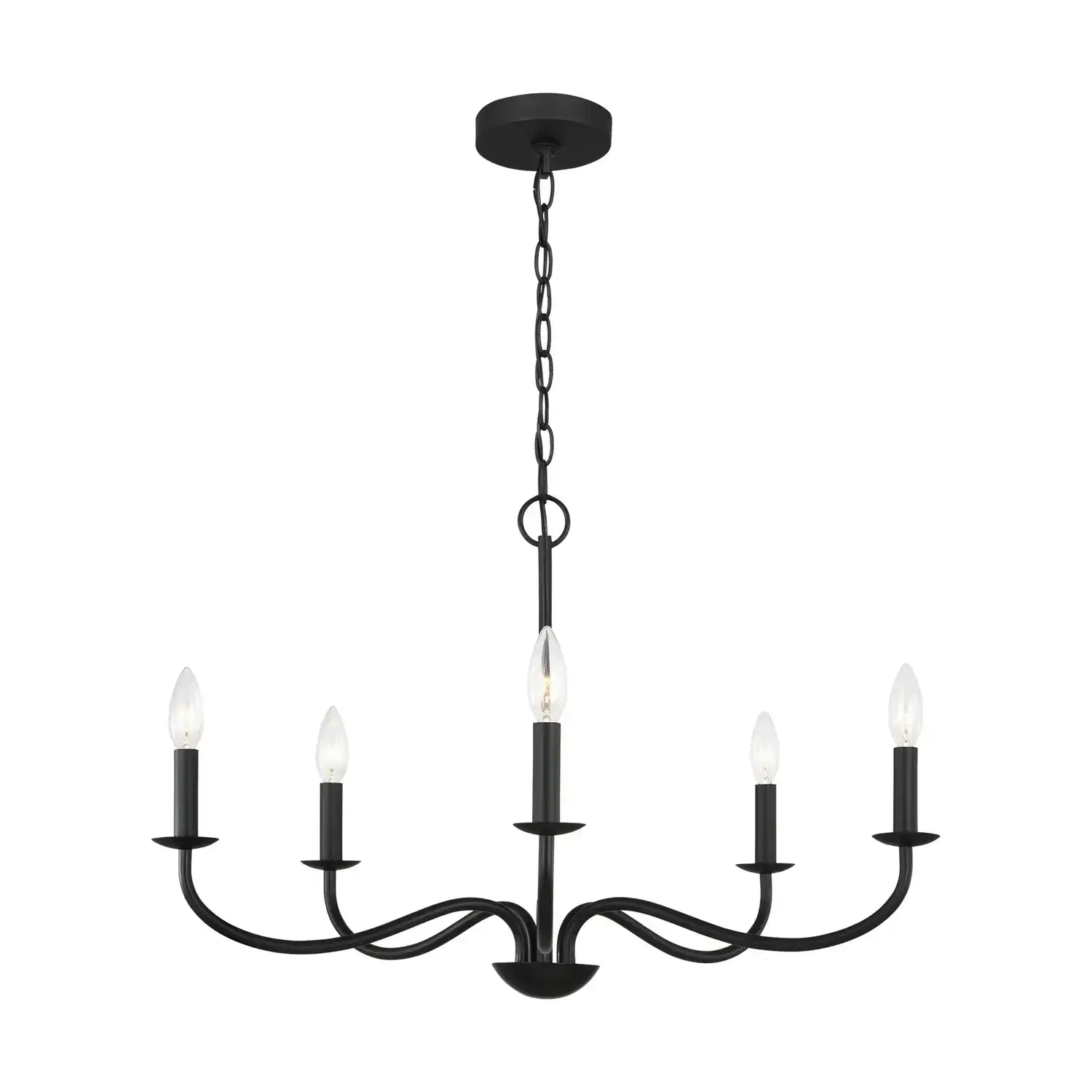 GENERATION LIGHTING, ABELLS FIVE LIGHT CHANDELIER, CHANDELIER LIGHT