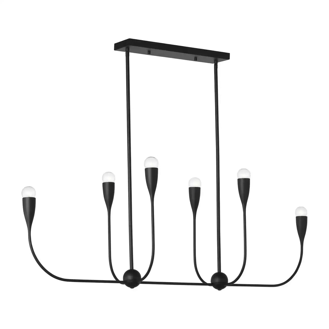 GENERATION LIGHTING, MAYA SIX LIGHT LINEAR CHANDELIER, CHANDELIER LIGHT