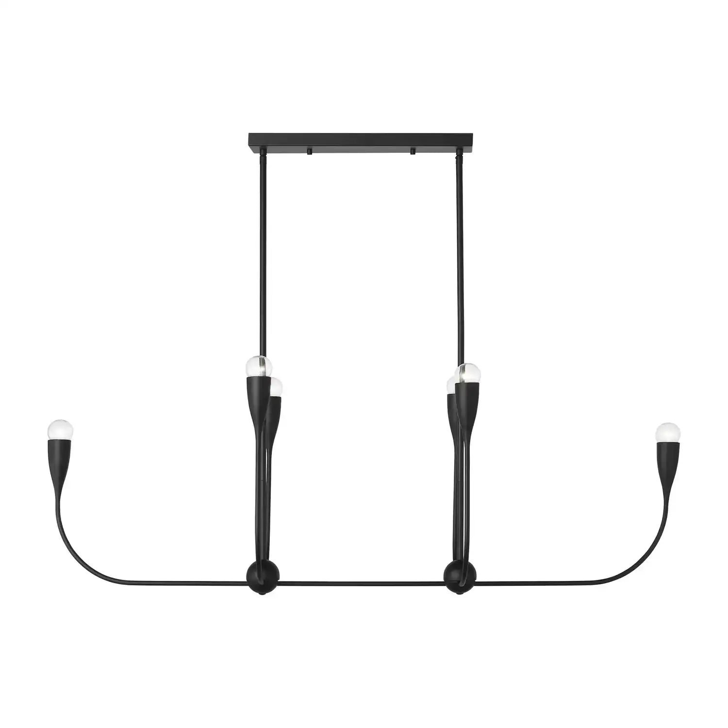 GENERATION LIGHTING, MAYA SIX LIGHT LINEAR CHANDELIER, CHANDELIER LIGHT