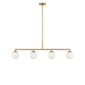 GENERATION LIGHTING, NUBE FOUR LIGHT LINEAR CHANDELIER, LINEAR LIGHT