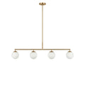 GENERATION LIGHTING, NUBE FOUR LIGHT LINEAR CHANDELIER, LINEAR LIGHT