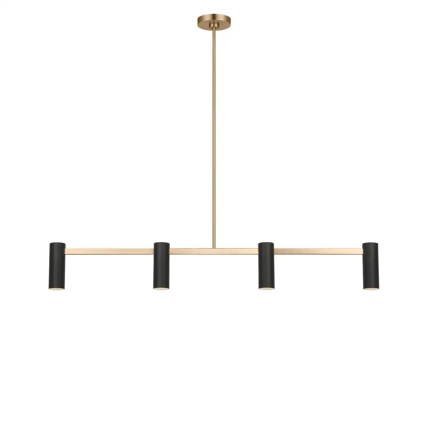 GENERATION LIGHTING, ZENTRO FOUR LIGHT LINEAR CHANDELIER, LINEAR LIGHT