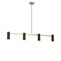 GENERATION LIGHTING, ZENTRO FOUR LIGHT LINEAR CHANDELIER, LINEAR LIGHT