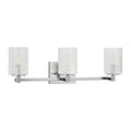 GENERATION LIGHTING, LANDO THREE LIGHT WALL / BATH, BATH VANITY LIGHT