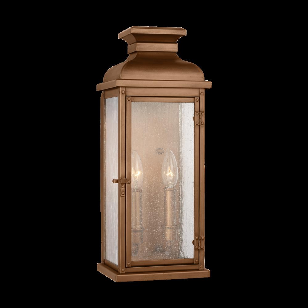 VISUAL COMFORT & CO., PEDIMENT WALL LANTERN, OUTDOOR WALL LIGHTS