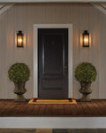 VISUAL COMFORT & CO., PEDIMENT WIDE LANTERN, OUTDOOR WALL LIGHTS