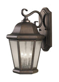 GENERATION LIGHTING, MARTINSVILLE THREE LIGHT OUTDOOR WALL LANTERN, OUTDOOR WALL LIGHTS