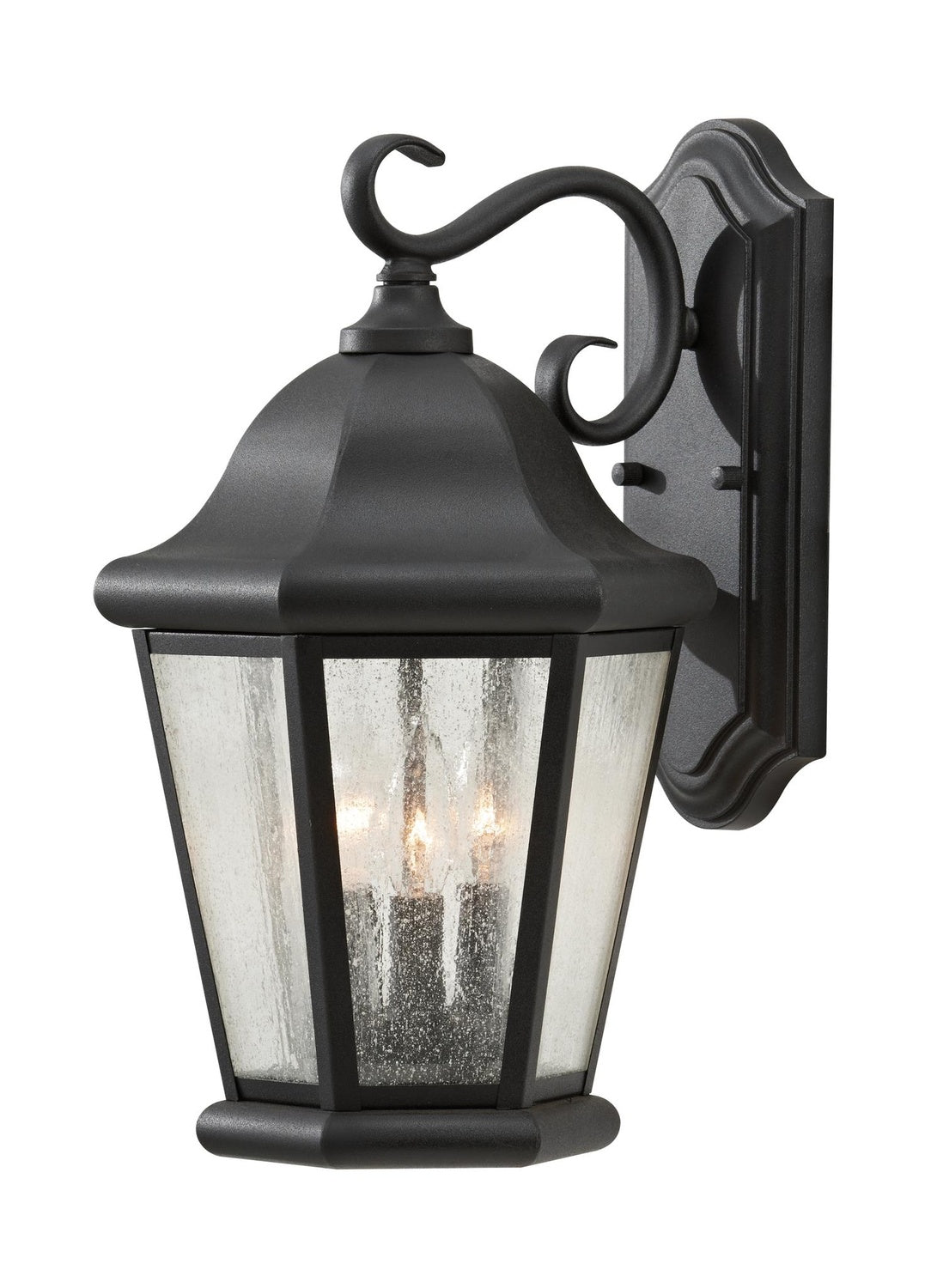 GENERATION LIGHTING, MARTINSVILLE THREE LIGHT OUTDOOR WALL LANTERN, OUTDOOR WALL LIGHTS