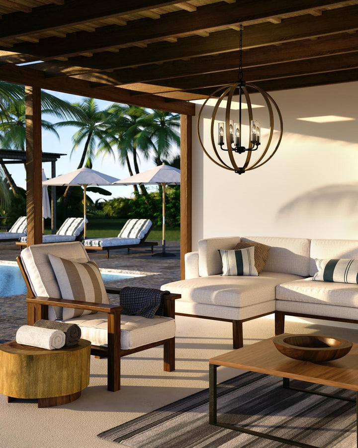 VISUAL COMFORT STUDIO, ALLIER OUTDOOR CHANDELIER, OUTDOOR CEILING LIGHTS